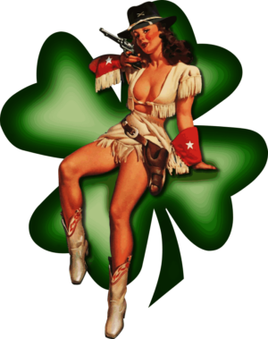 Lucky Cowgirl Decal