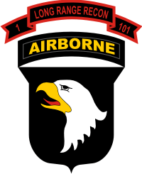 1st Brigade 101st Airborne Division LRRP Decal