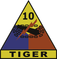 10th Armored Division Tiger Decal
