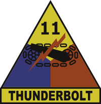 11th Armored Division Thunderbolt Decal