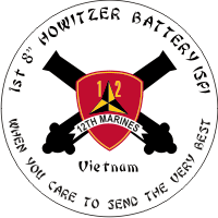 1st 8 Inch Howitzer Battery 12th Marines Vietnam Decal