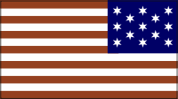 Francis Hopkinson 13 Star Flag (Reversed) Decal