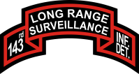 143rd Infantry Detachment Long Range Surveillance Scroll Decal