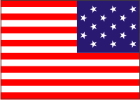 15 Star Spangled Banner Flag 1812 (Reversed) Decal