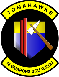16th Weapons Squadron – Tomahawks Decal