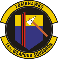 16th Weapons Squadron - Tomahawks (v2) Decal