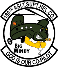180th Assault Support Helicopter Company Big Windy Decal
