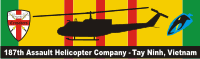 187th AHC Assault Helicopter Company Vietnam 2 Decal