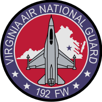 192nd Fighter Wing – Virginia Air National Guard Decal