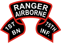 1st Battalion 75th Infantry Ranger Airborne Scroll Decal