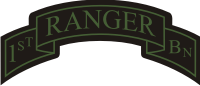 1st Ranger Battalion Scroll (Subdued) Decal