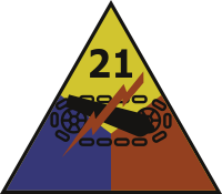 21st Armored Division Decal