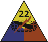 22nd Armored Division Decal