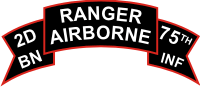 2nd Battalion 75th Infantry Ranger Airborne Scroll Decal