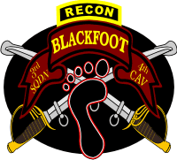 3-4 Cavalry Recon Blackfoot Squadron - 1 Decal