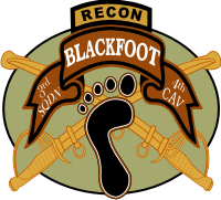 3-4 Cavalry Recon Blackfoot Squadron – 2 Decal
