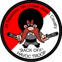3-7 Cavalry BACKOFF Decal