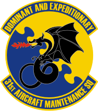 31st Aircraft Maintenance Squadron Decal