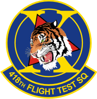418th Flight Test Squadron Decal