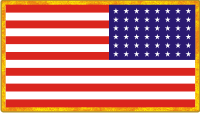 48 Star Flag with Gold Border (Reversed) Decal