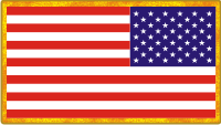 50 Star Flag with Gold Border (Reversed) Decal