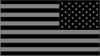 50 Star Flag Subdued Gray (Reversed) Decal