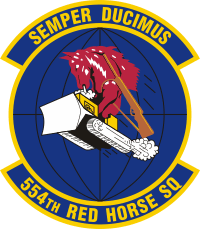 554th Red Horse Squadron Decal