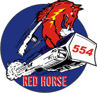 554th Red Horse Decal