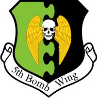 STICKER USAF 5TH BOMB WING NEW