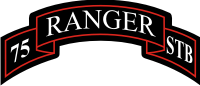75th Ranger Regiment Special Troops Battalion Scroll (Red & Black) Decal