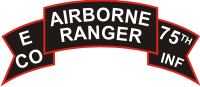 75th Airborne Ranger E Company Scroll Decal