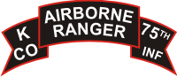 75th Airborne Ranger K Company Scroll Decal
