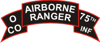 75th Airborne Ranger O Company Scroll Decal