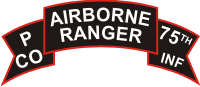 75th Airborne Ranger P Company Scroll Decal
