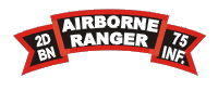 2nd Battalion 75th Rangers Airborne Scroll Decal
