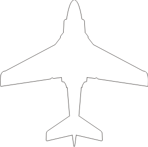 Grumman A-6 Intruder Silhouette (White) Decal