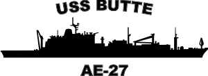 USS Butte AE 27 (Black) Decal