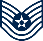 AF E-6 TSGT Technical Sergeant (Blue) Decal