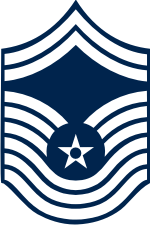 AF E-9 CMSGT 1976 Chief Master Sergeant (Blue) Decal