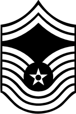 AF E-9 CMSGT 1976 Chief Master Sergeant (B&W) Decal