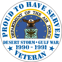 Air Force Proud to have Served Desert Storm-Gulf War Decal