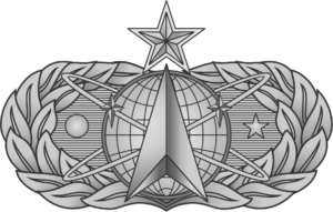 AF Space and Missile Badge - Senior (Silver) Decal