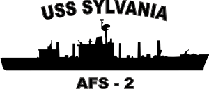 USS Sylvania AFS 2 (Black) Decal