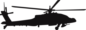 Boeing AH-64 Apache Silhouette (Black) Decal