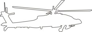 Boeing AH-64 Apache Silhouette (White) Decal