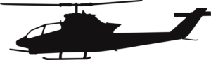 Bell AH-1F Cobra Silhouette (Black) Decal