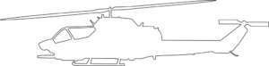 Bell AH-1W Super Cobra Silhouette (White) Decal