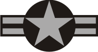 U.S. Aircraft Star 2000 (Med Gray w/Black Background) Decal