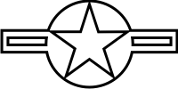 U.S. Aircraft Star (Black Outlines w/Clear Background) Decal