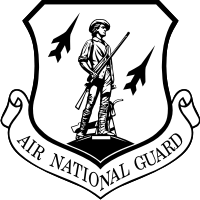 Air National Guard Seal (Black/White) Decal